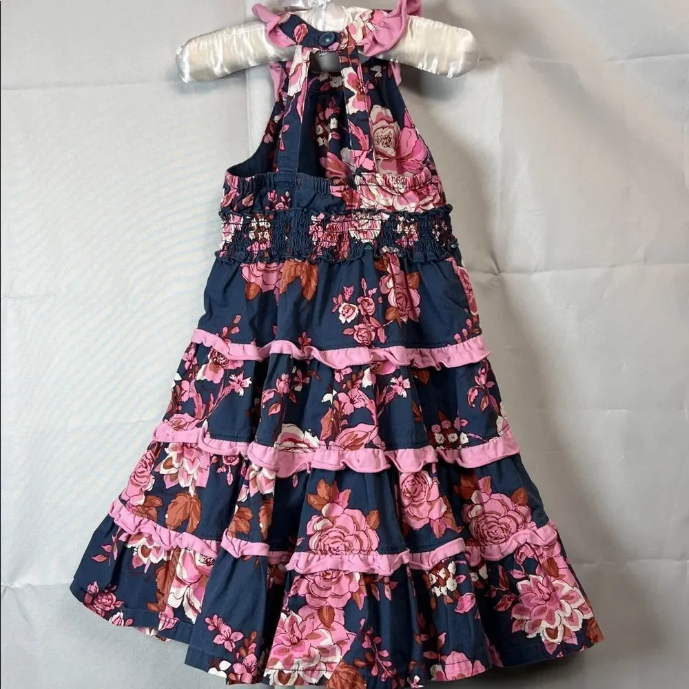 Matilda Jane Enchanted Garden Clarabelle Halter  blue and pink floral dress 2